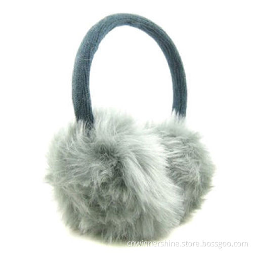 Fax fur earmuffs with artificial fur material for lady and children